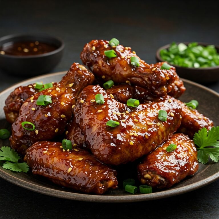 Un Brillo Oriental Irresistible: Alitas de Pollo Laqueadas con Salsa Hoisin