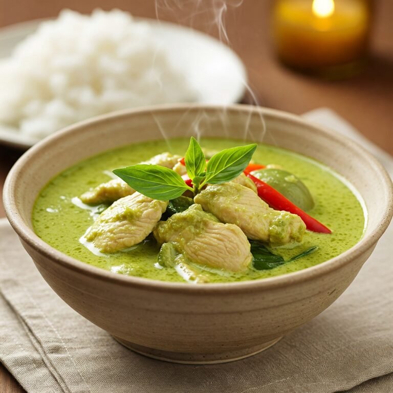 Curry Verde de Pollo Tailandés: Una Explosión de Sabor Exótico