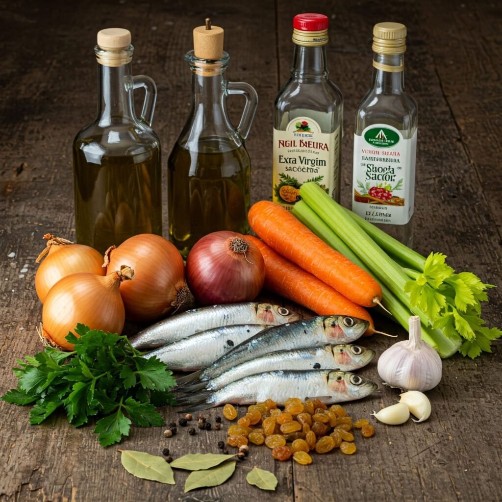Ingredientes para preparar Sarde in saor