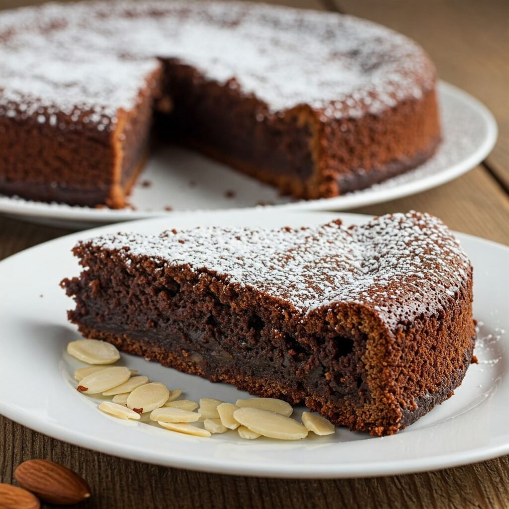 Una porción de Torta Caprese