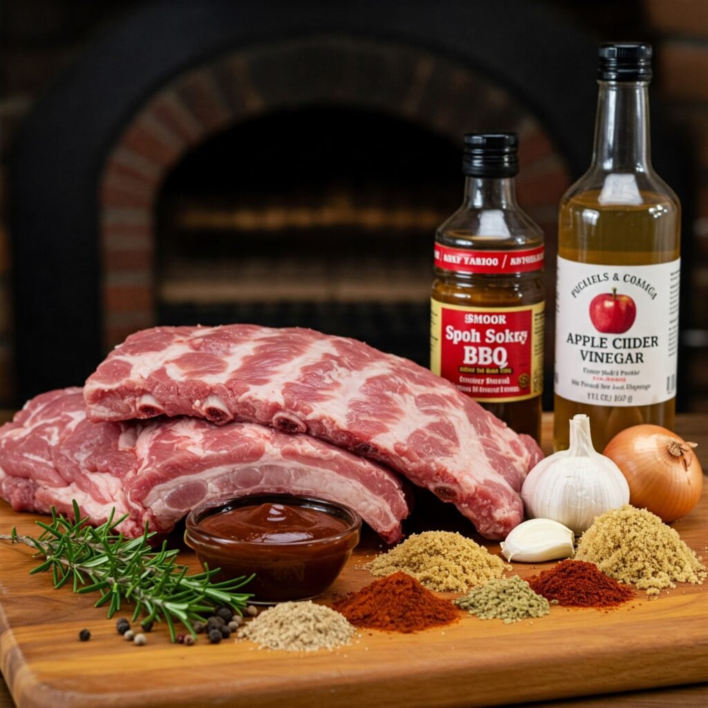 Ingredientes de Costillas BBQ al Estilo Nueva York